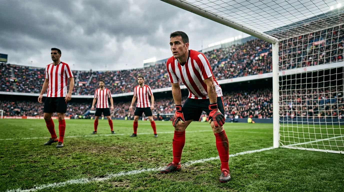Gráfico de xGA del Athletic Club en LaLiga 2025/26 por 90 minutos
